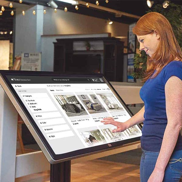 Touch screen kiosk for information inquiry